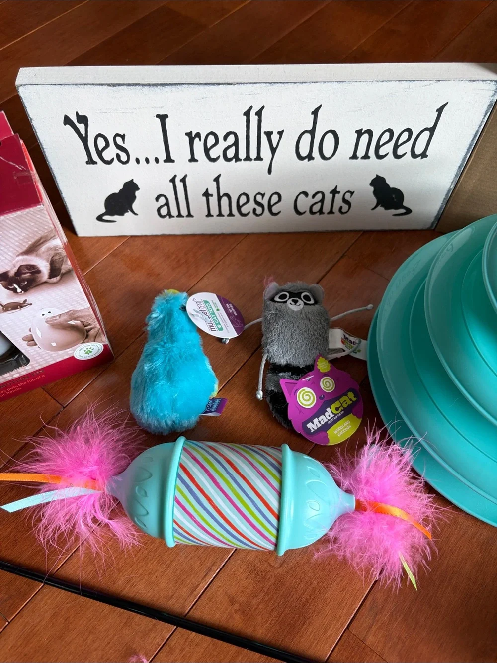 Cat bundle with toys, treats and decor